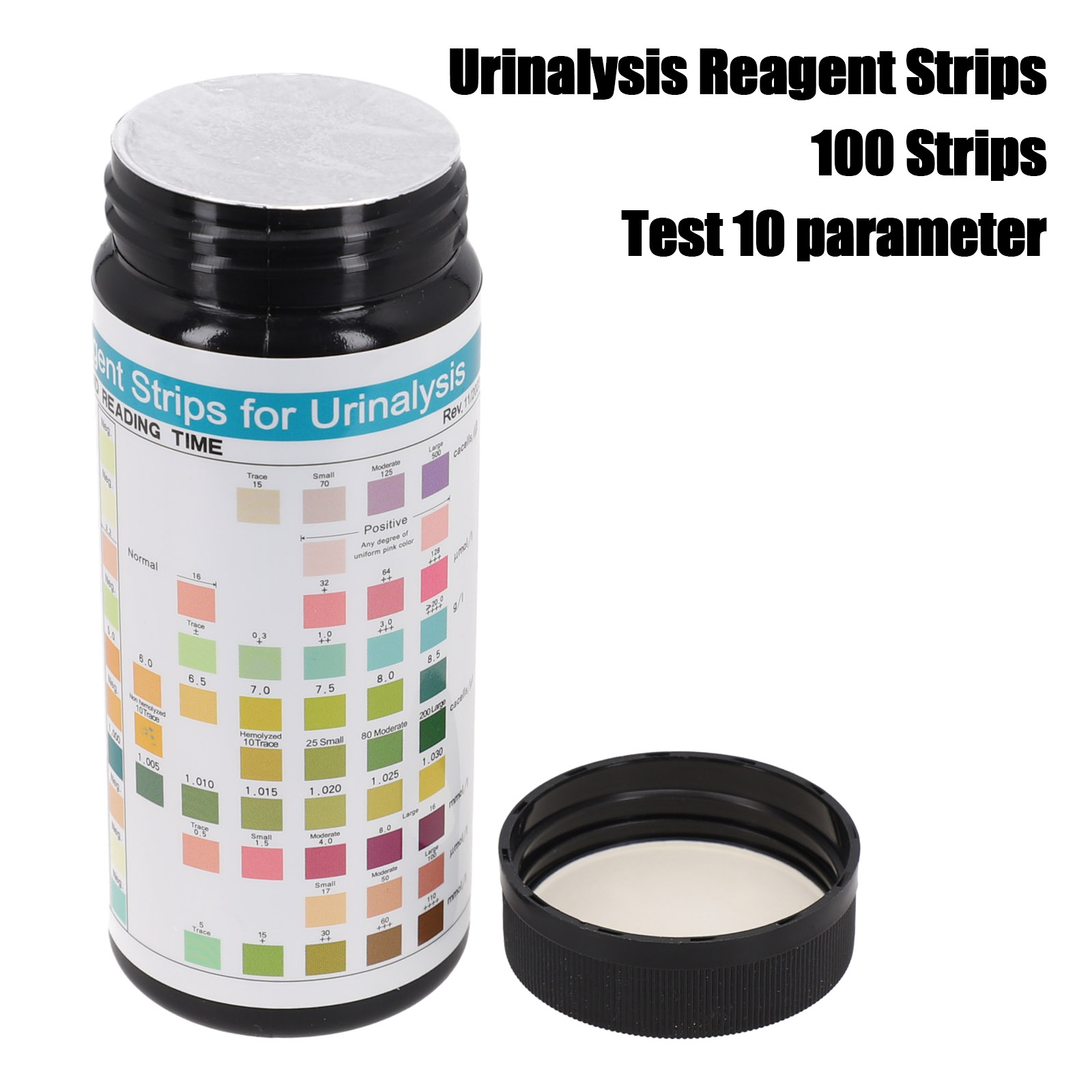 Ph Strip Test - 100 Strips URS-10T Reagent Urinalysis Strips