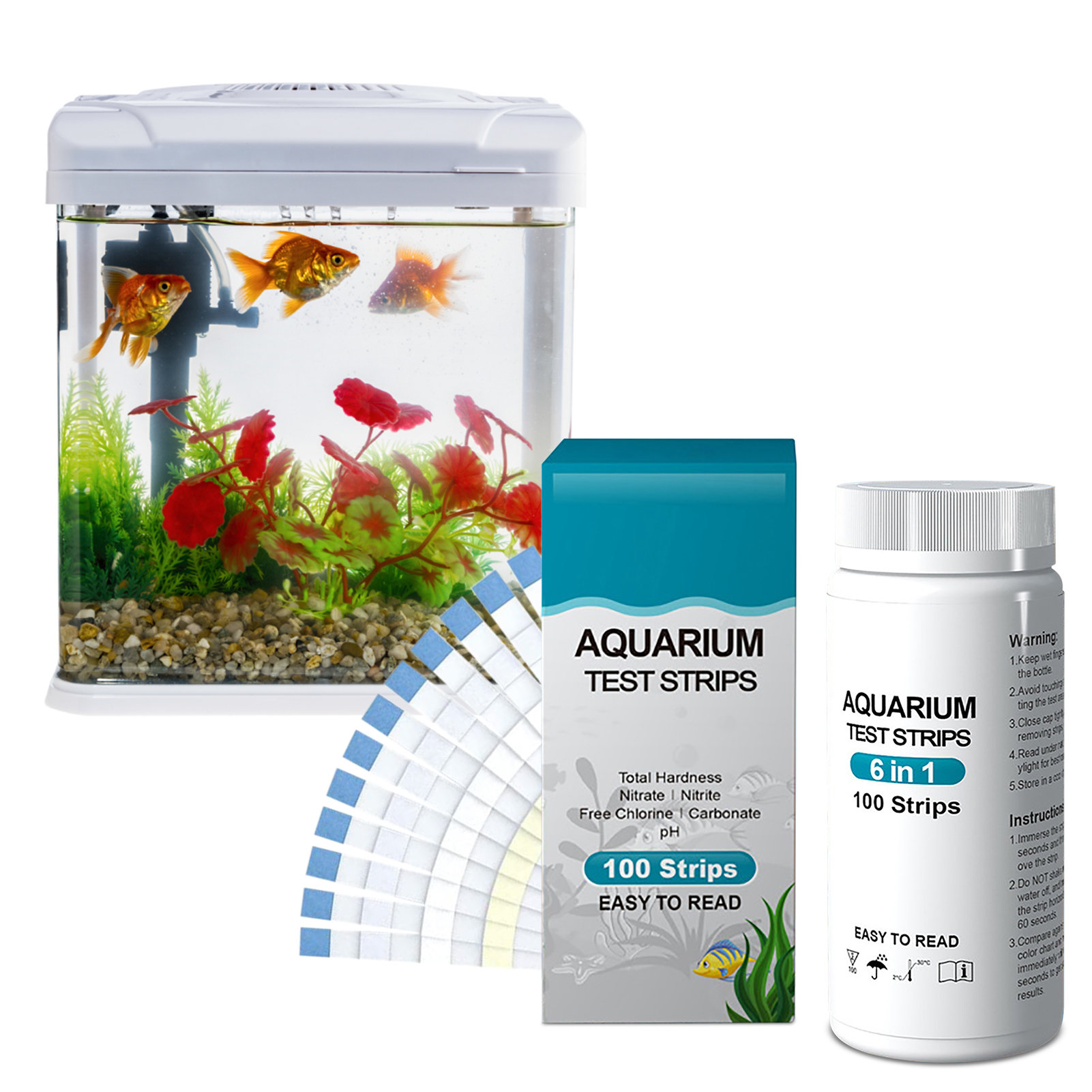 100pcs 6-in-1 Water Quality Te - Ph Strip Test ulasan dan harga