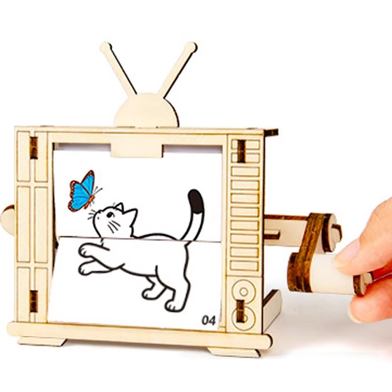 DIY Wooden TV-Shaped Hand Cran - Science Hobbyist ulasan dan harga
