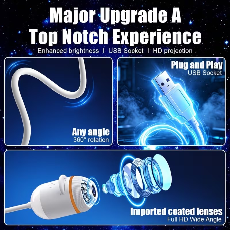 USB Starry Sky Projector Night - Planetarium Projector Home ulasan dan harga