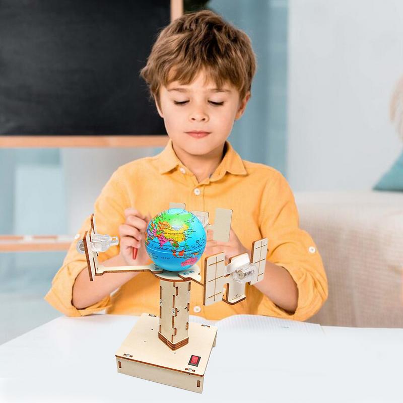 Wooden Satellite Model Making  - Science Project Toys Making ulasan dan harga