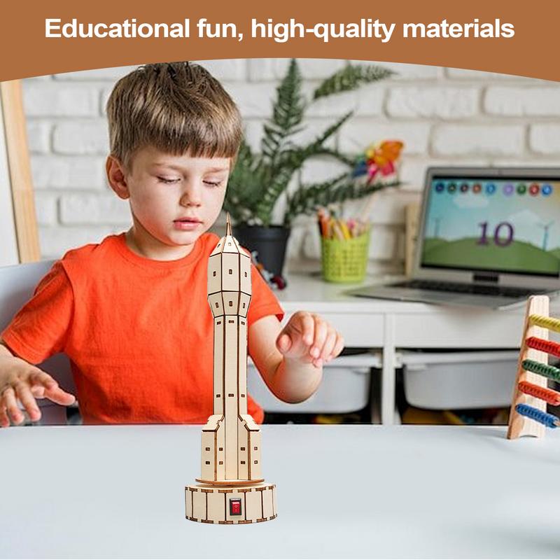 Wooden Satellite Model Making  - Science Project Toys Making ulasan dan harga